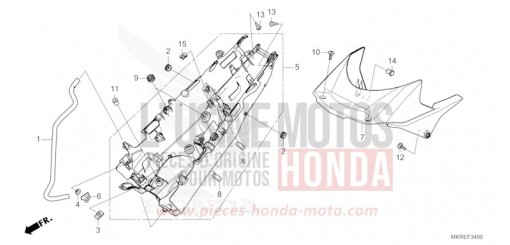 GARDE-BOUE ARRIERE CBR1000STR de 2024